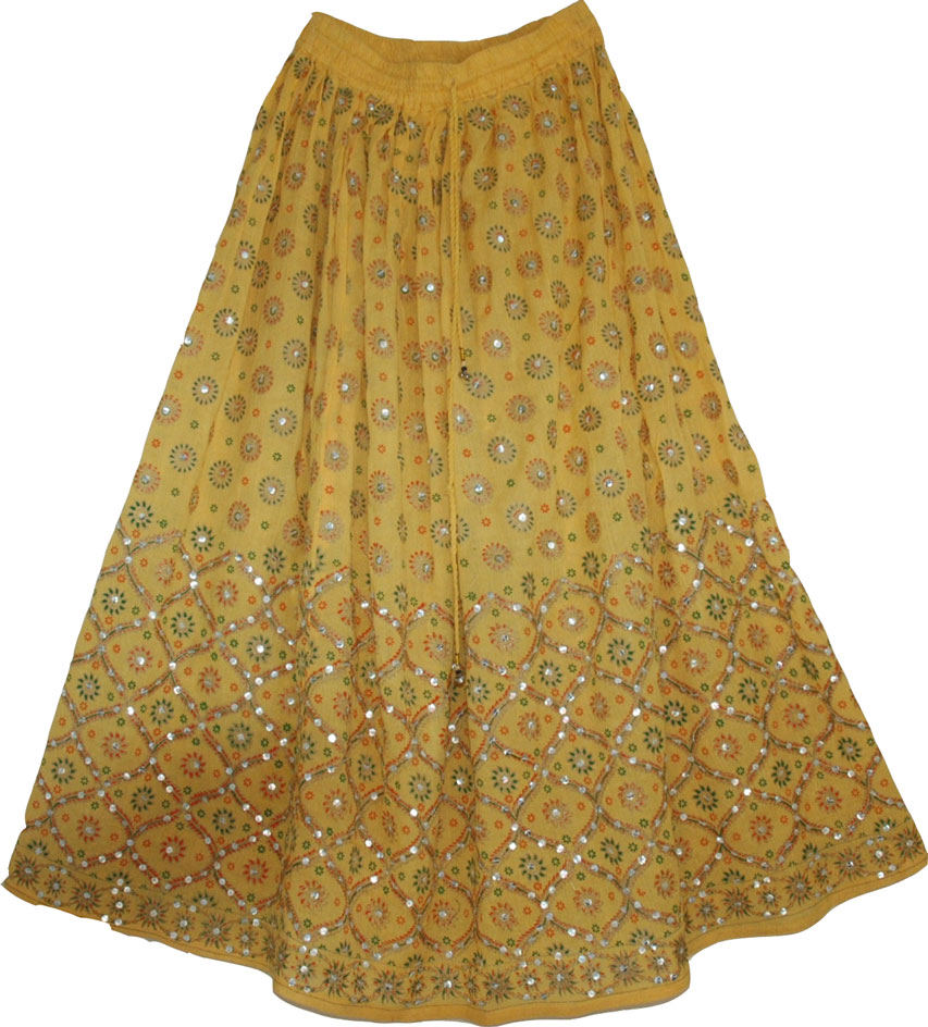Sparkling Husk Sequin Skirt