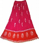 Cerise Red Gypsy Summer Skirt