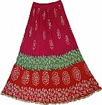 Floral Batik Summer Skirt 
