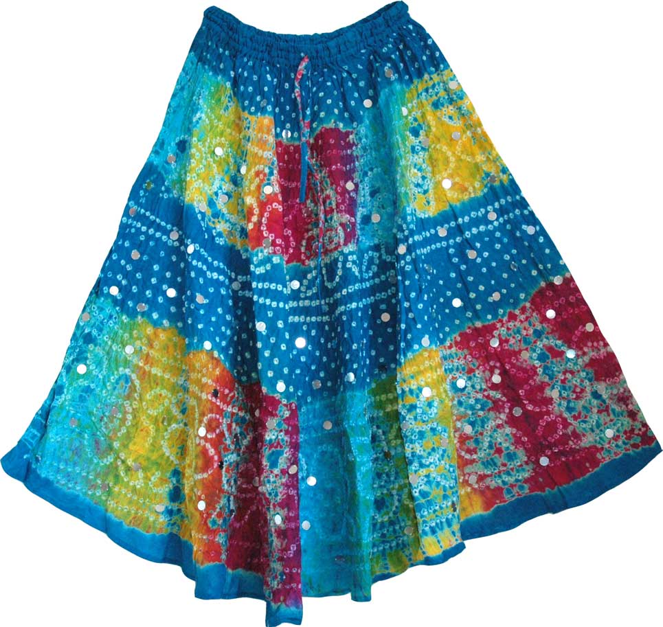 Bahama Blue Tie Dye Skirt