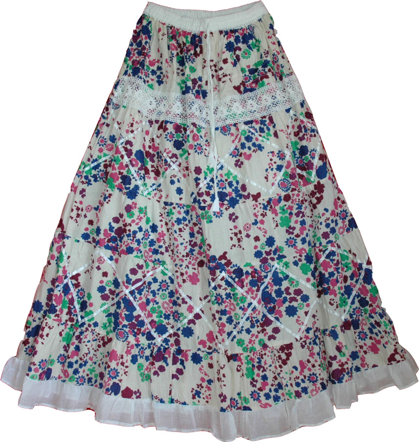 Bohemian Hippie Cotton Long Skirt