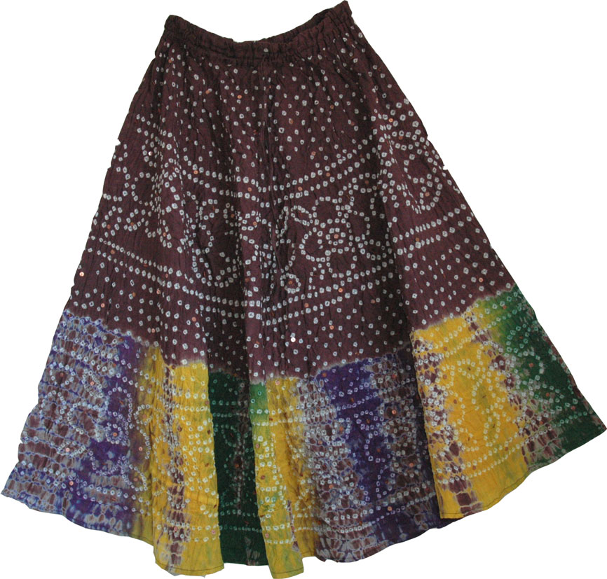 Congo Brown Ethnic Cotton Skirt