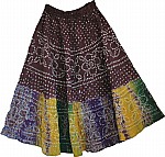 Congo Brown Ethnic Cotton Skirt