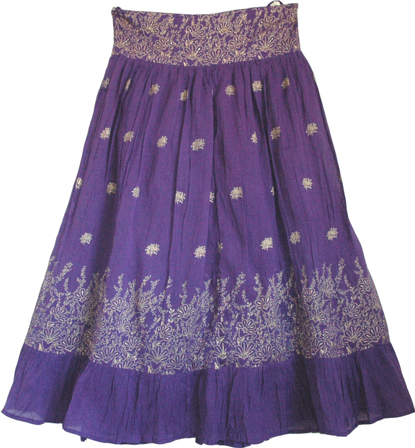 Royal Purple Bohemian Skirt
