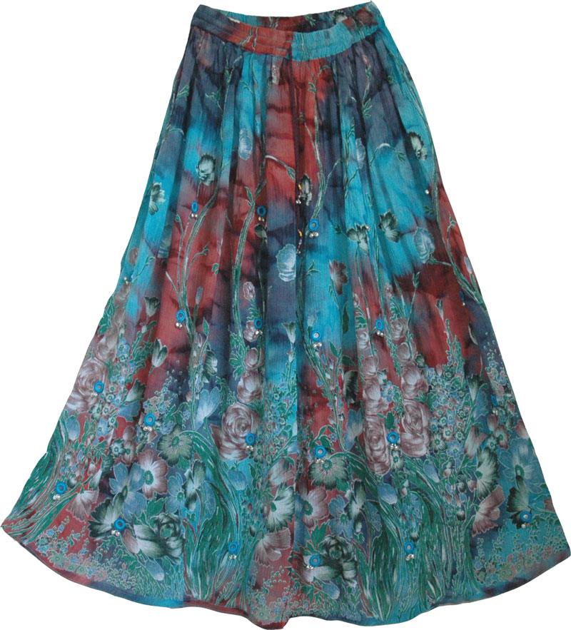 Pacific Blues Long Skirt