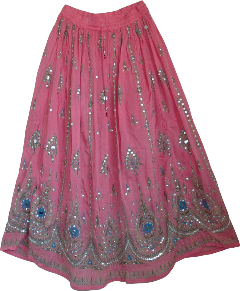 Puce Sequin Skirt