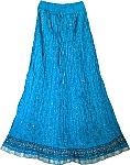 Festive Crinkle Tall Blue Skirt