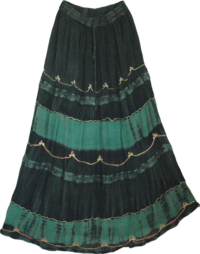 Timber Green Womens Long Skirt