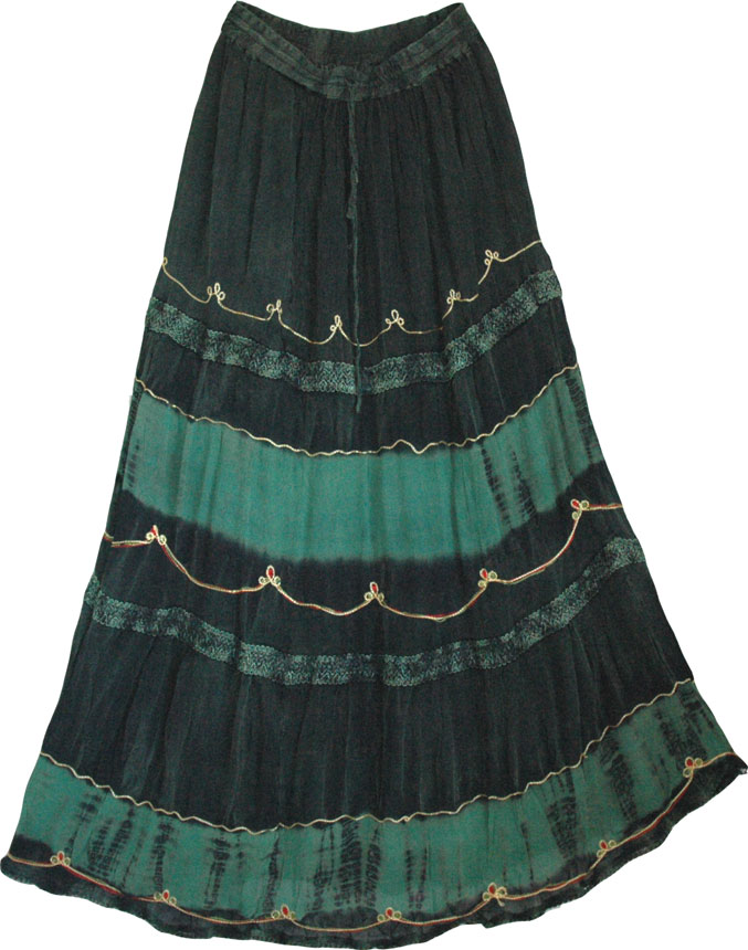 Timber Green Womens Long Skirt 