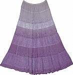 Old Lavender Flowy Long Skirt