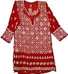 Spanish Red Ladies Tunic Shirt