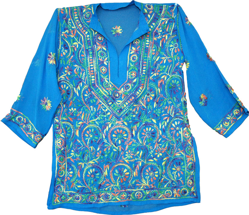 Curious Blue Ladies Tunic Top