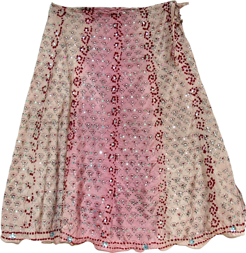 Old Rose Romantic Silk Skirt