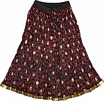 Black Red Ethnic Skirt 