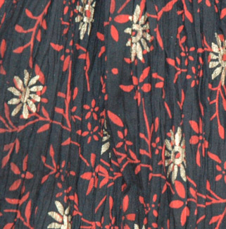 Black Red Ethnic Skirt