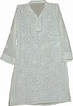 White Summer Long Tunic Top