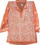 Light Orange Embroidered Tunic