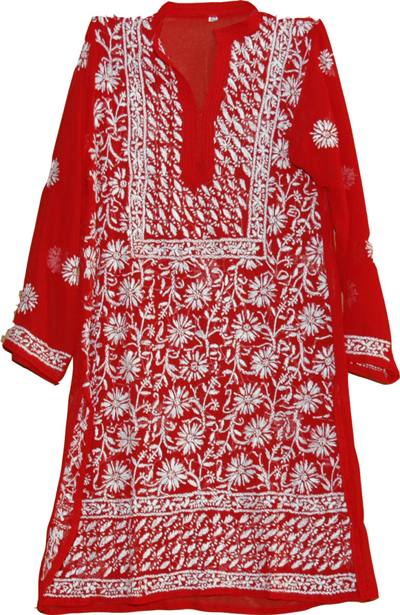 Spanish Red Ladies Tunic Shirt