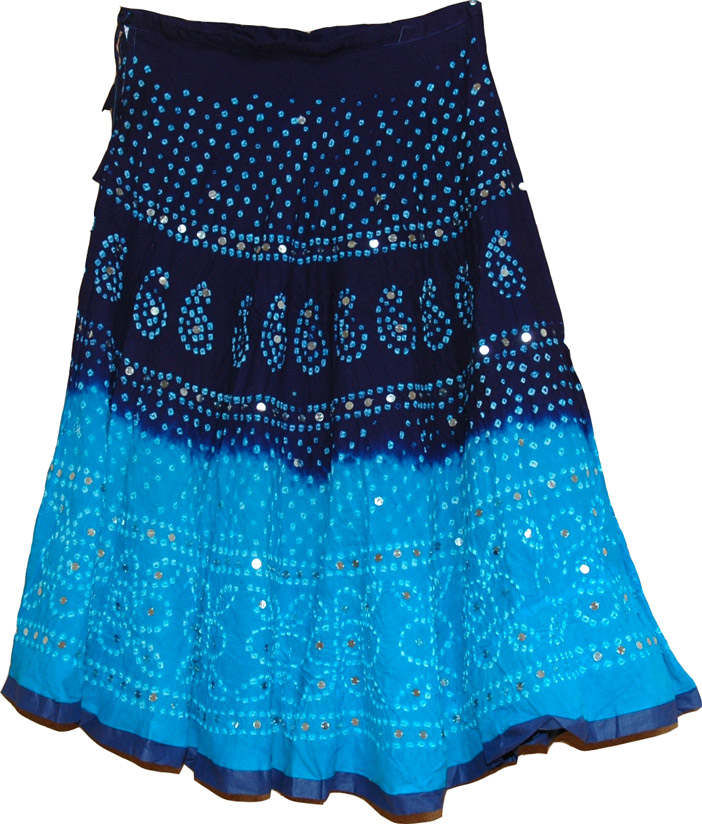 Eastern Blue Ethnic Cotton Skirt