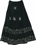 Black Gold Sequin Skirt 