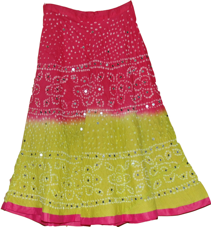 Ethnic Cotton Sequin Skirt