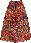 Printed Cotton Boho Long Skirt