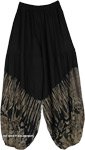 Tie Dye Orange Flame Elastic Waist Harem Pants