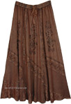 Tantalizing Teal Medieval Styled Rayon Knee Length Skirt