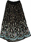 Dancing Long Black Sequin Skirt