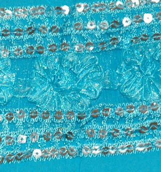 Deep Cerulean Sequin Long Skirt