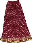 Persian Plum Long Skirt 
