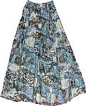 Bohemian Floral Cotton Long Skirt