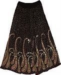 Dancing Long Black Sequin Skirt
