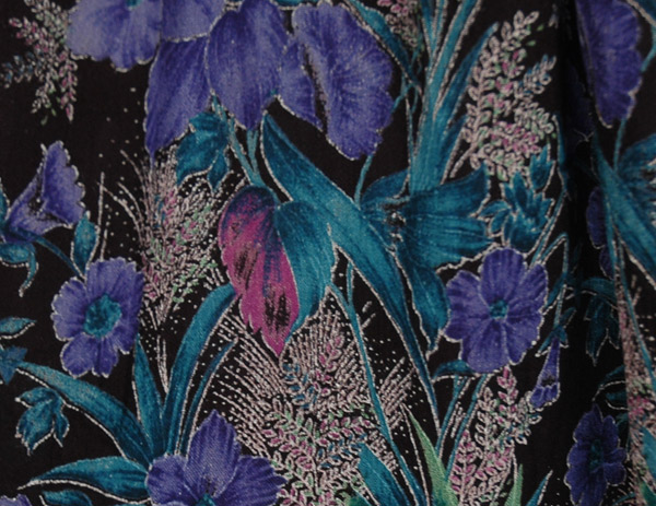 indigo Floral Tribal Rayon Long Skirt