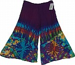 Tie Dye Cotton Gaucho Pants