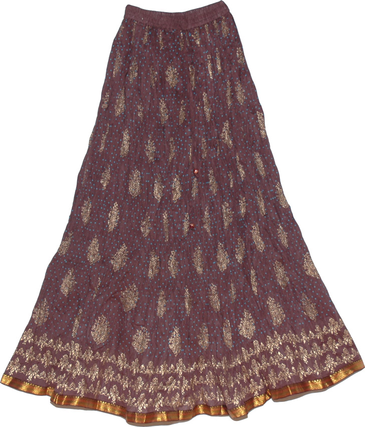 Russett Long Skirt in Cotton Crinkle