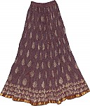 Russett Long Skirt in Cotton Crinkle