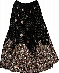 Dancing Long Black Sequin Skirt