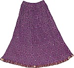 Eggplant Ethnic Short Skirt