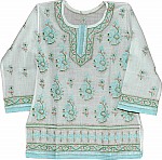 White Embroidered Cotton Tunic