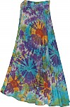 Tie Dye Wrap Cotton Skirt