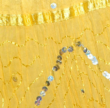 Golden Sand Sequin Long Skirt