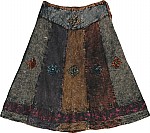 Charcoal Paneled Winter Skirt