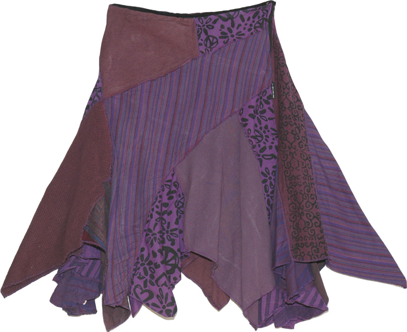 Eggplant Fringed Winter Skirt | Clothing