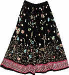 Dancing Long Black Sequin Skirt