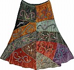 Charcoal Winter Skirt in Velvet