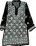 Black White Tunic Top Summer Shirt