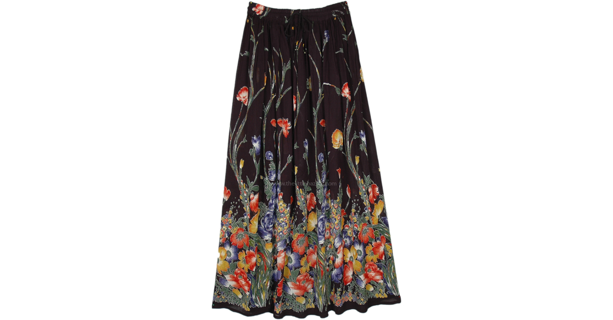 Amazon.com: PEHMEA Women's Boho Floral Print Long Skirts