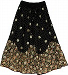 Dancing Long Black Sequin Skirt