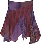 Eggplant Fringed Winter Skirt